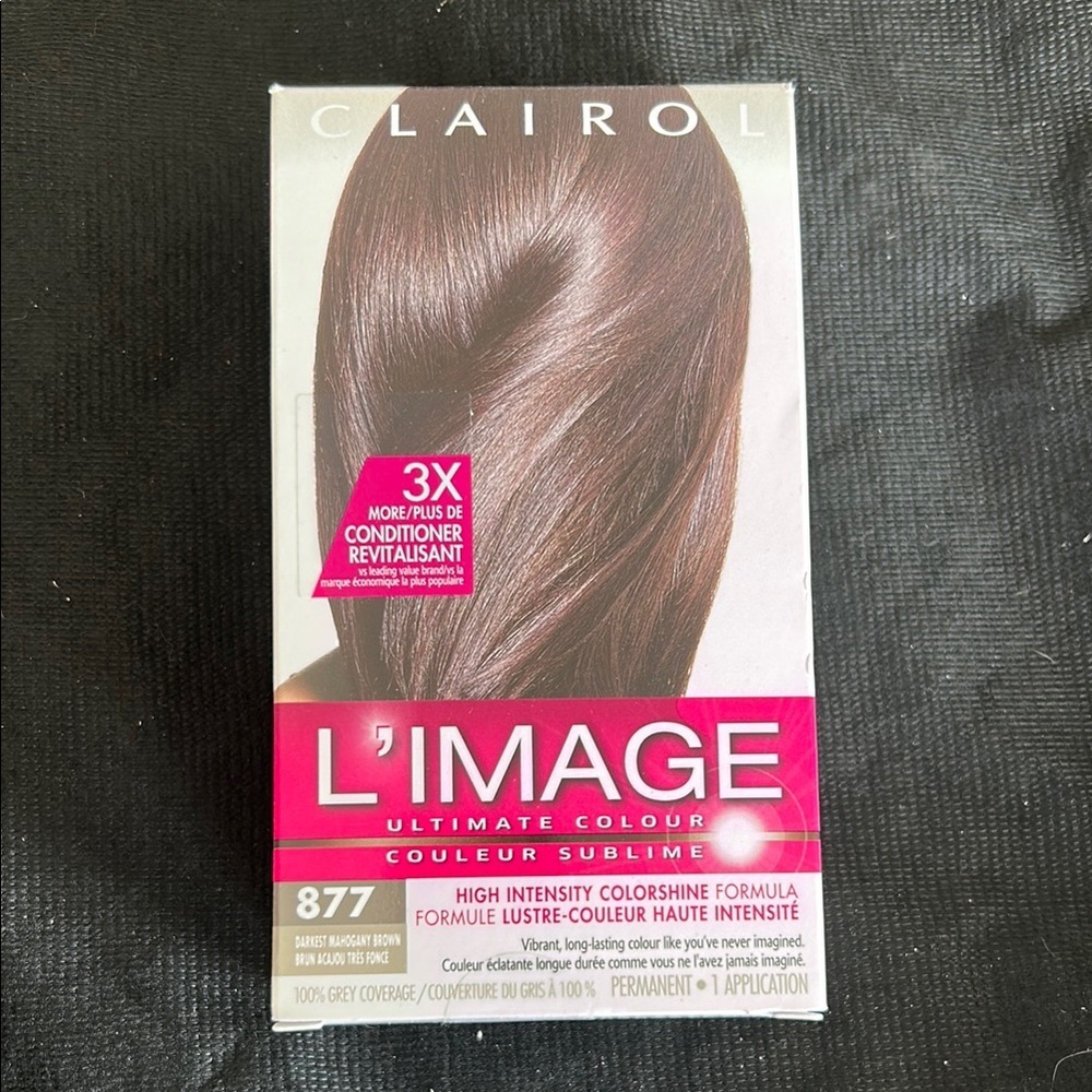 NEW Sealed Clairol L'Image Ultimate Colour - 877 Darkest Mahogany Brown